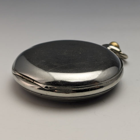 Around 1915 Antique Omega pocket watch silver plated open face works well
